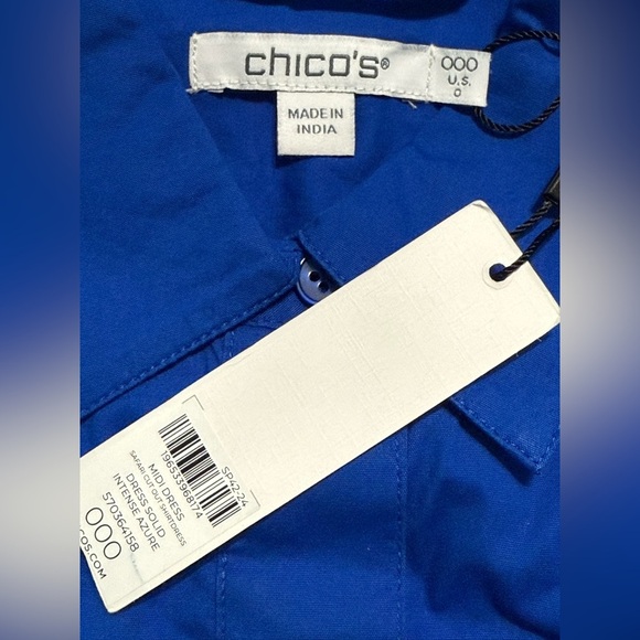 Chico's Poplin Cutout Shirt Dress Size 000
NWT ( No belt ) - Picture 10 of 10
